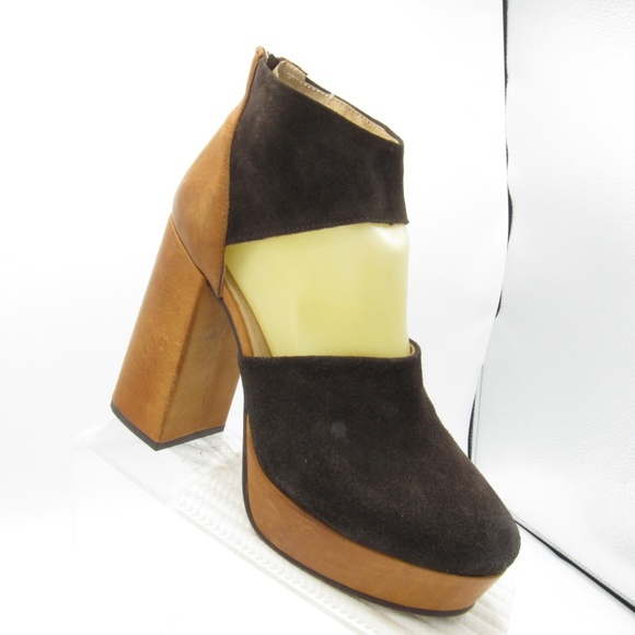 Free People Size 7.5 Brown 5 Inch Heels Women B5D3